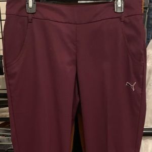Womens golf pants. Puma. Eggplant color. US size 10.  NWOT.